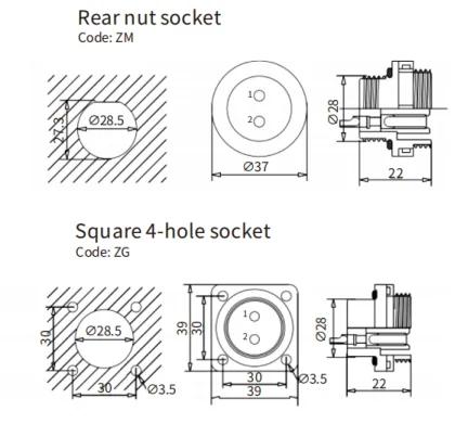 SD28 Series Aviation Connector 2