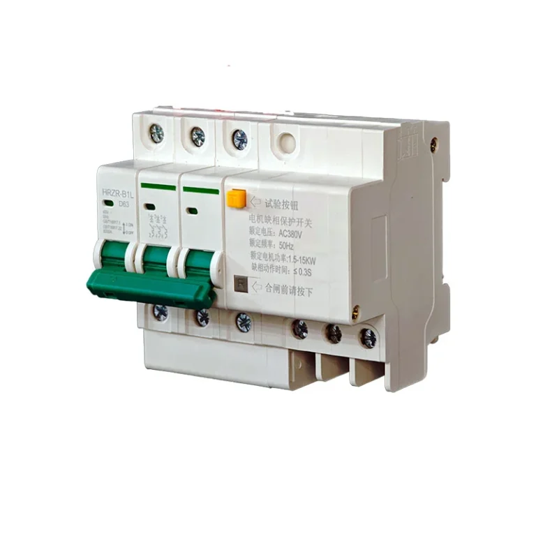 Three-phase motor phase loss protection device