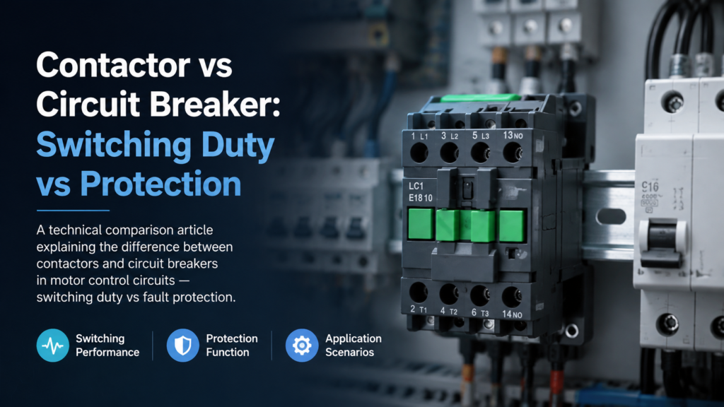 Contactor vs circuit breaker comparison for motor control circuits
