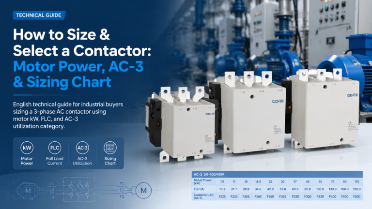 How to Size & Select a Contactor: Motor Power, AC-3 & Sizing Chart