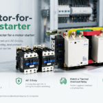AC contactor used in a motor starter with overload relay protection