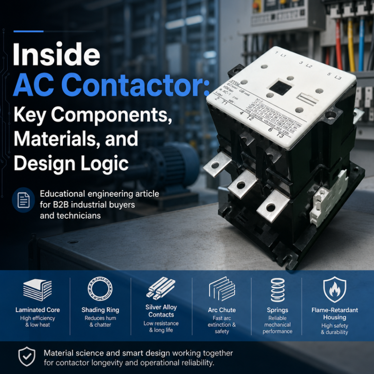 Inside AC Contactor: Key Components, Materials, and Design Logic