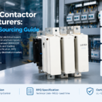 Modular contactor manufacturers: OEM and ODM sourcing guide cover showing CJX2-F contactors with the four supplier archetypes