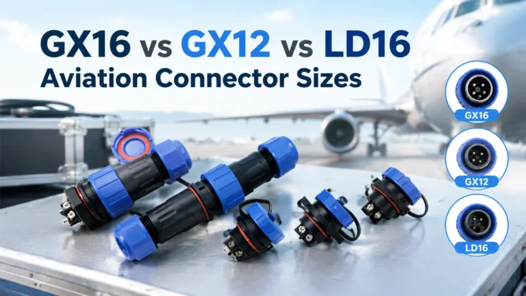 GX16 vs GX12 vs LD16: Aviation Connector Size and Pin Chart