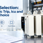 MPCB selection covering magnetic trip threshold, Icu breaking capacity and frame choice