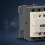 AC contactor troubleshooting index cover with a contactor product and diagnostic bokeh background