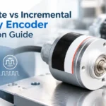 Absolute versus incremental rotary encoder selection guide with decision path