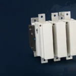 Global AC contactor market overview cover with contactor product on a world map and container background