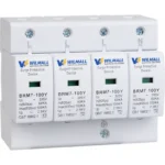 BRM7-100Y Type 2 surge protector, 4-pole, 385 V AC, 60 kA In, 100 kA Imax, 2.5 kV Up, plug-in cartridge on 35 mm DIN rail