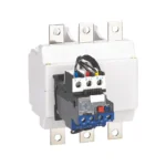 CR2-53 thermal overload relay, 80-200 A three-phase overload relay with 1NO+1NC auxiliary contact and independent mounting on a motor starter panel