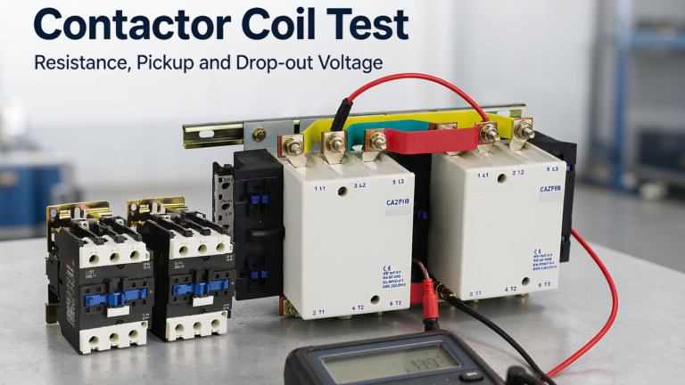 Contactor Coil Test: Resistance, Pickup and Drop-out Voltage