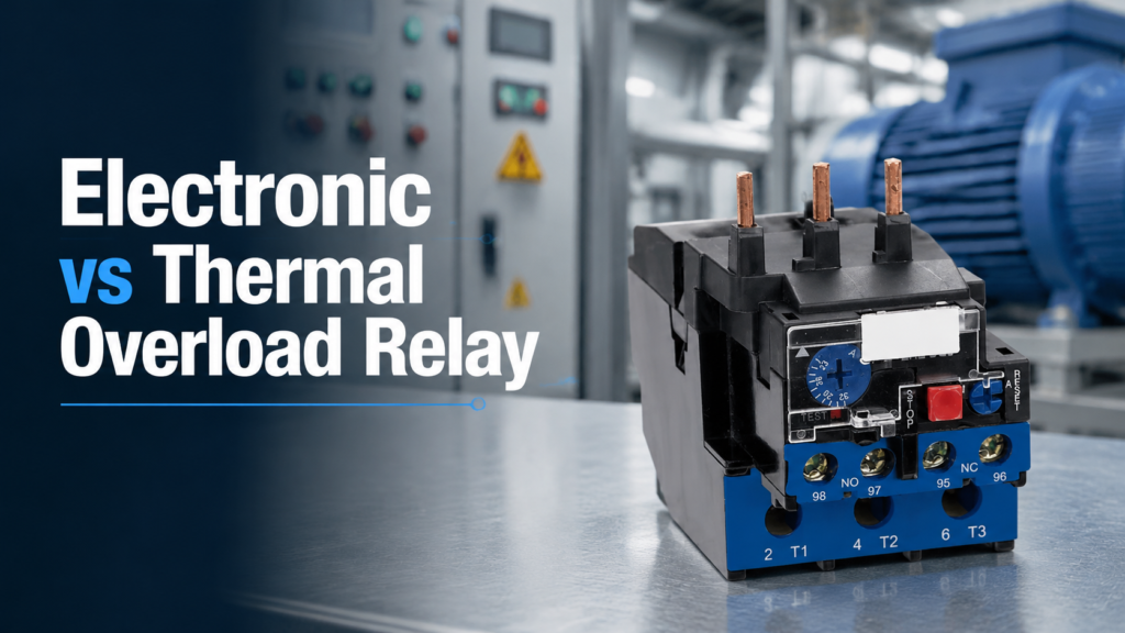 Electronic versus thermal overload relay for motor protection comparison