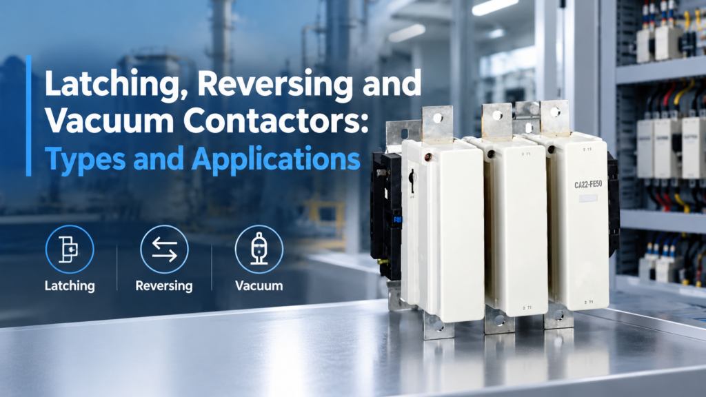 Latching, reversing and vacuum contactors compared: types and applications
