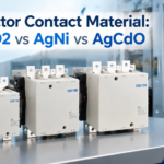 Contactor contact material compared: AgSnO2, AgNi and AgCdO